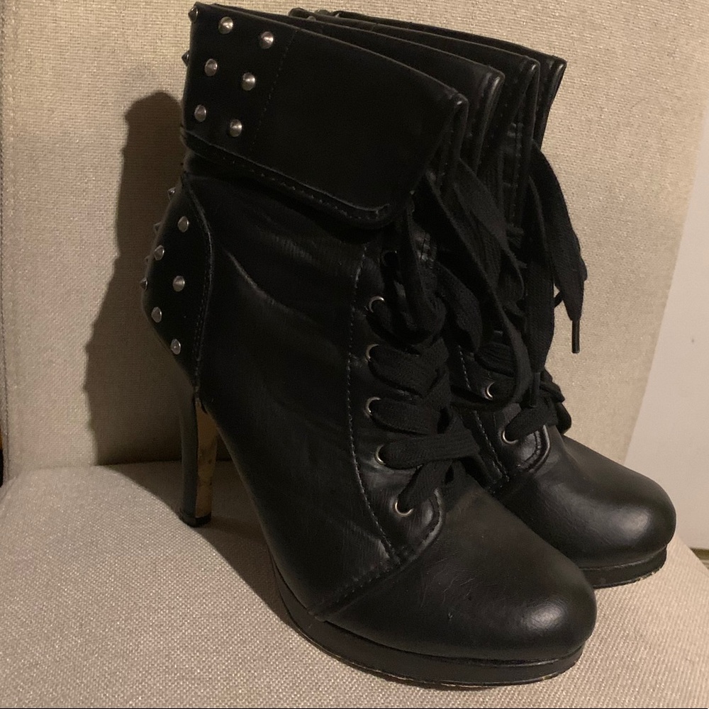 Madden girl studded stiletto ankle boots